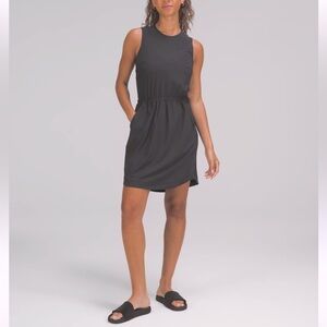 NEW Calvin Klein Performance  Sleeveless Elastic Waist Mini Black Dress Size L